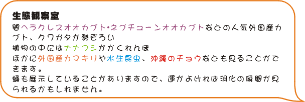 生態観察室